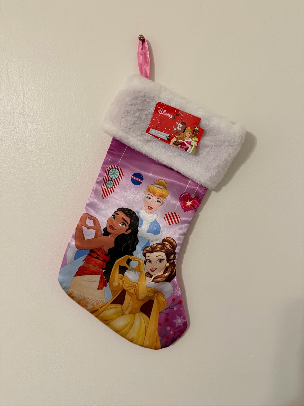 Disney Princess Pink Holiday Stocking